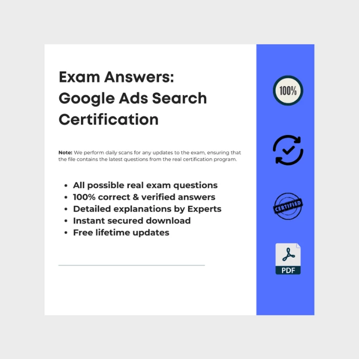 Google Ads Search Certification Answers